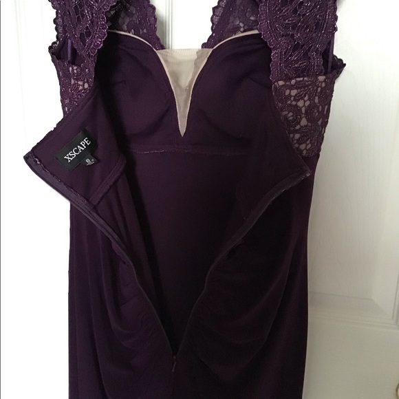 Purple elegant prom dress with lace - Picture 3 of 4